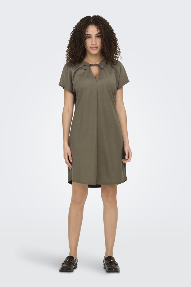 ONLJANY S/S STRING DRESS JRS NOOS 15351683 WALNUT